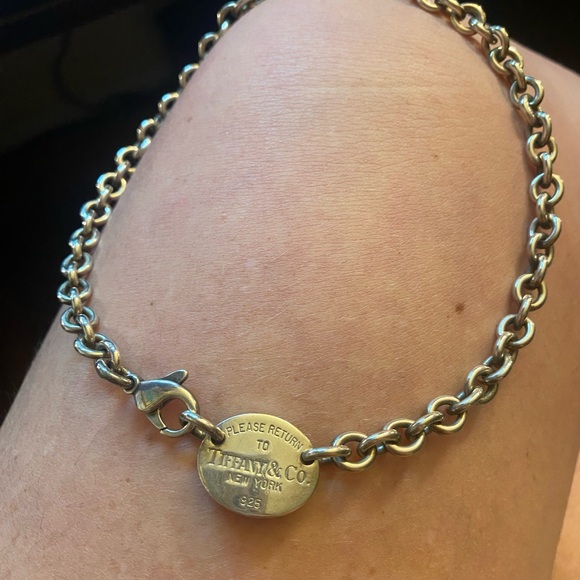 Oval tag choker Tiffany Co necklace - Picture 3 of 3